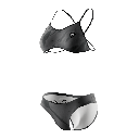 Bikini Natación Mujer Tirante Estrecho BLACK DYE