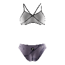 Bikini Natación Mujer Tirante Estrecho MAUVE DYE
