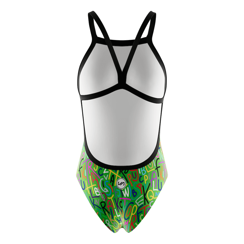 Bañador de Mujer Tirante Estrecho WORDS COLORS