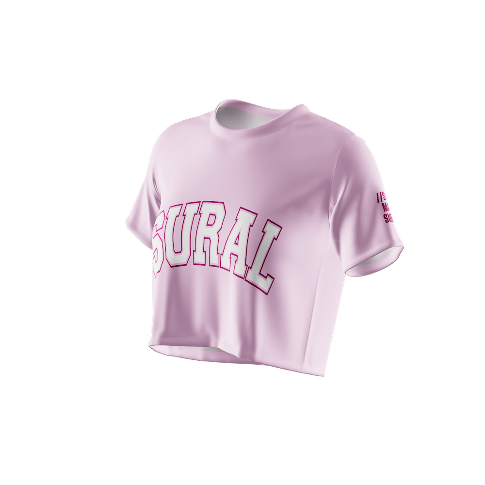 Camiseta Crop Top Manga corta Mujer XFIT CROP OLD SCHOOL