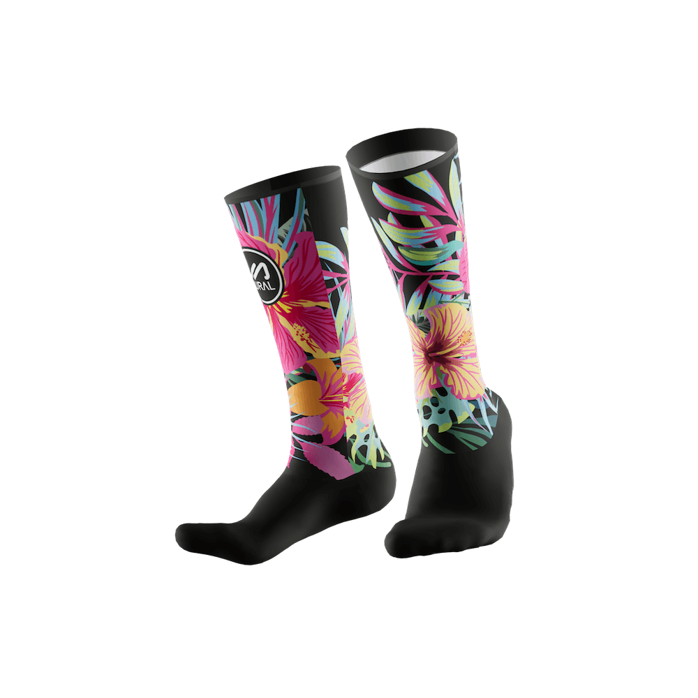 Calcetín Técnico Alto Sublimado FLOWERS SERIES