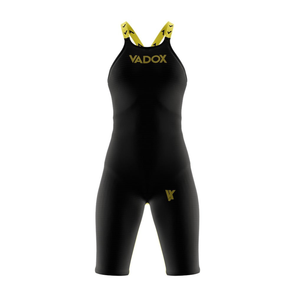 Vadox Bañador Competición Mujer F14 Open Back Black-Yellow