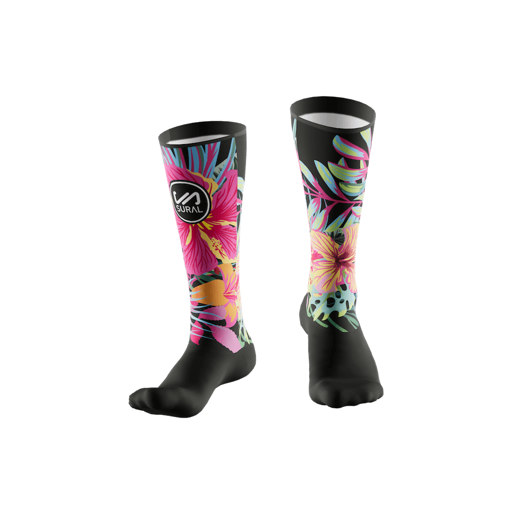 Calcetín Técnico Alto Sublimado FLOWERS SERIES