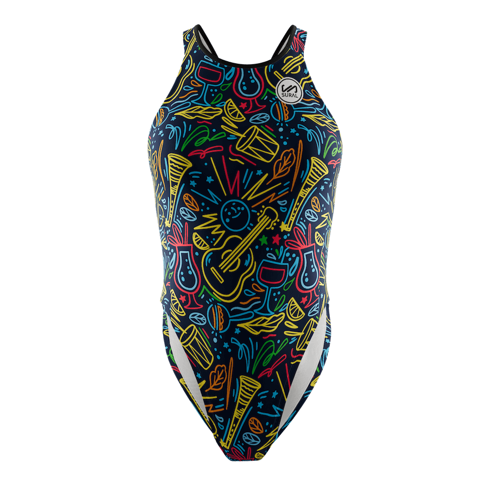 Bañador Natación Mujer Tirante Ancho MUSIC COLOURS