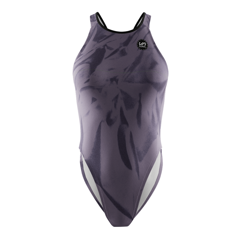 Bañador Natación Mujer Tirante Ancho MAUVE DYE