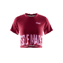 Camiseta Crop Top Manga corta Mujer XFIT CROP LOGO SELF MADE