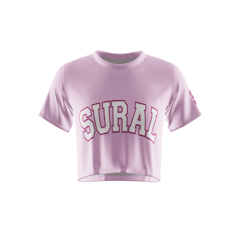 Camiseta Crop Top Manga corta Mujer XFIT CROP OLD SCHOOL