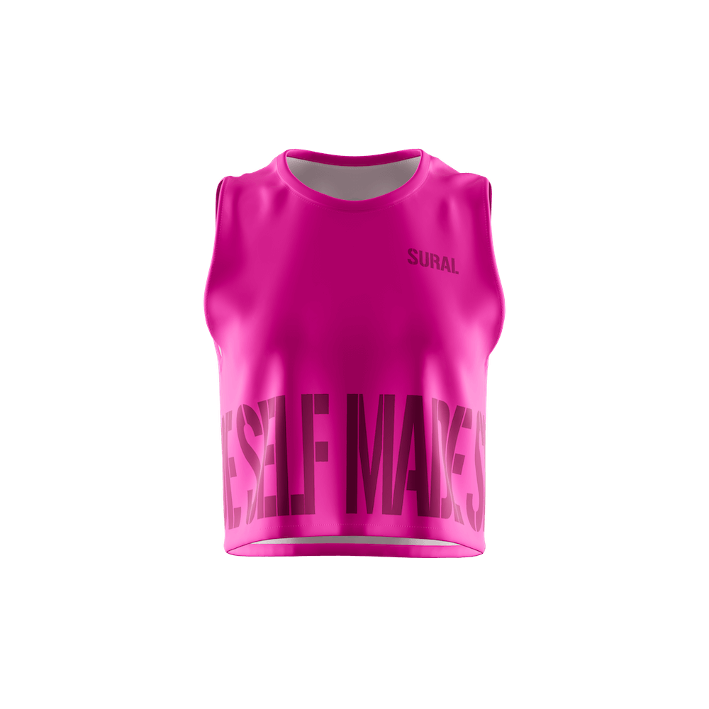 Camiseta Crop Top Sin Mangas Mujer XFIT TOP LOGO SELF MADE