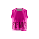 Camiseta Crop Top Sin Mangas Mujer XFIT TOP LOGO SELF MADE