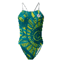 Bañador Natación Mujer Tirante Estrecho JUNGLE