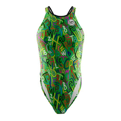 [SW-263] Bañador Natación Mujer Tirante Ancho WORDS COLOURS