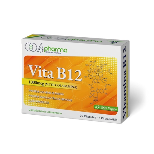 [LB-13] LB PHARMA VITAMINA B12 30 CAPSULAS