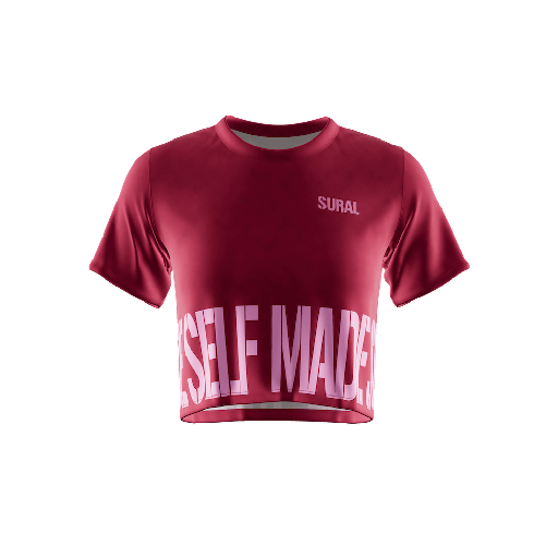 [XT-752] Camiseta Crop Top Manga corta Mujer XFIT CROP LOGO SELF MADE
