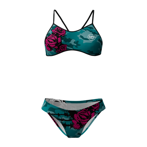 [SW-425] Bikini Natación Mujer Tirante Estrecho SKULL CAMOUFLAGE