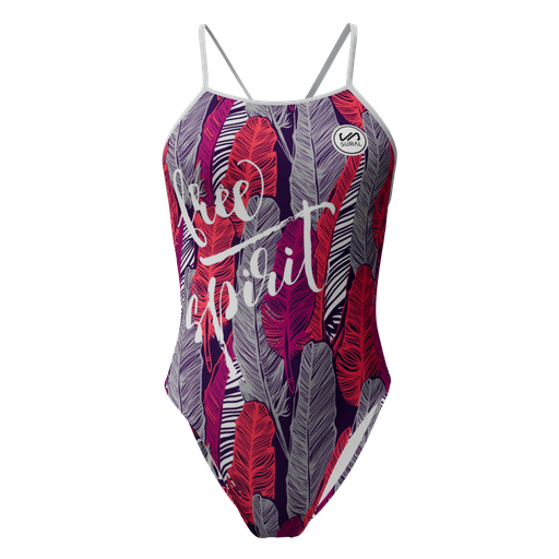 [SW2244] Bañador Natación Mujer Tirante Estrecho MULTICOLOR FEATHERS